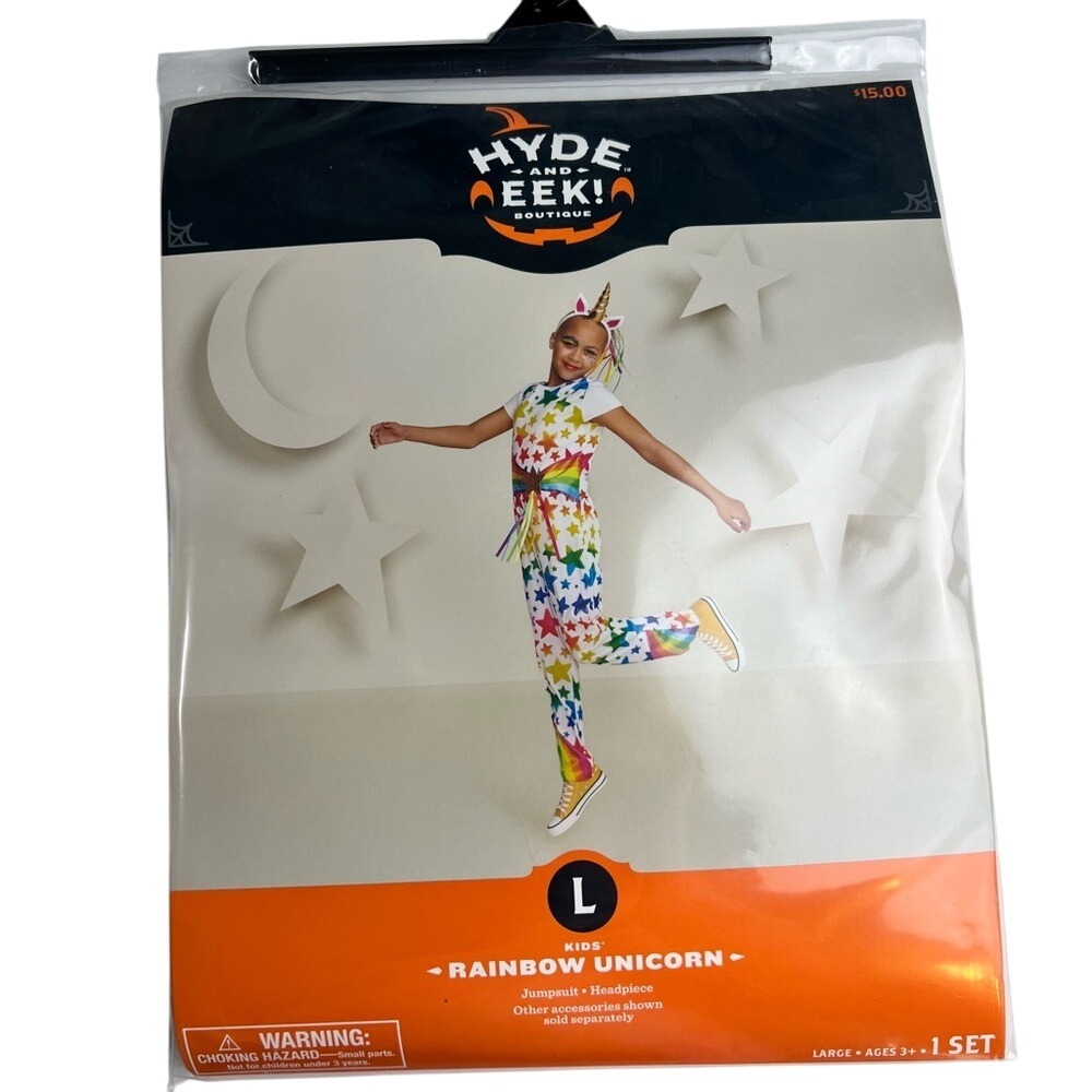 Hyde‎ and Eek Boutique Kids Rainbow Unicorn Halloween Costume - Size Large